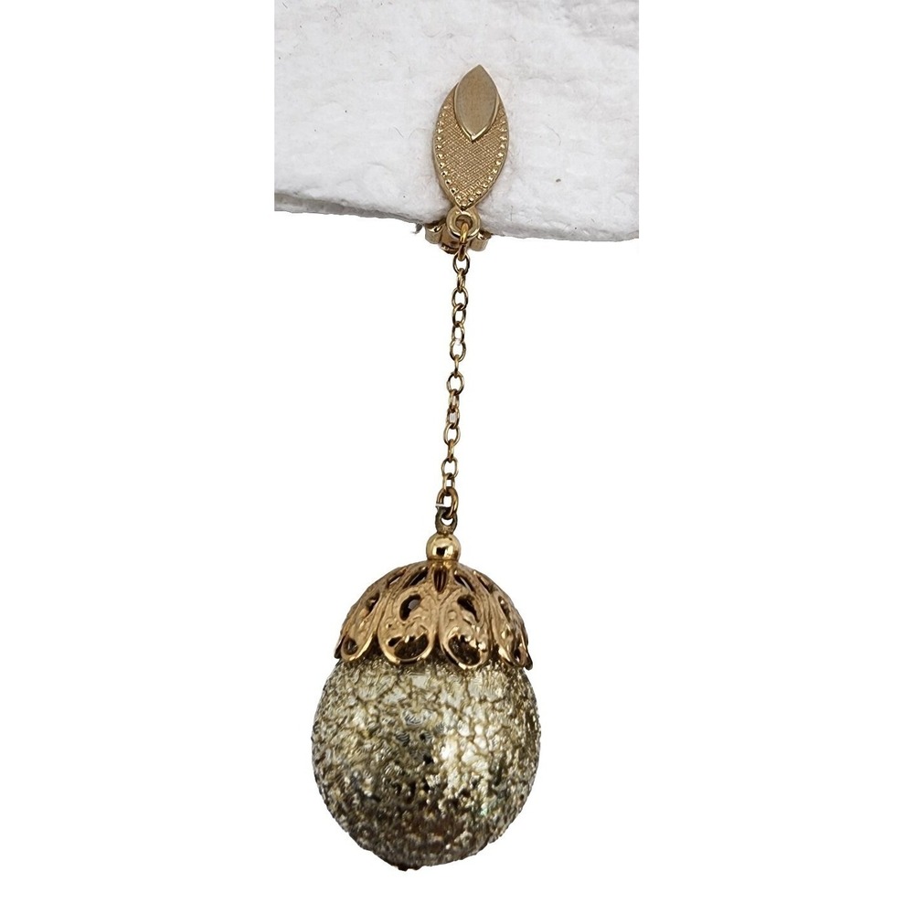 Lewis Segal California Signed Designer Vintage Gold Tone Dangle Drop Earrings - Picture 4 of 15